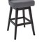 Armen Living Celine 26" Counter Height Swivel Gray Fabric and Espresso Wood Bar Stool LCCIBAESGR26 - alternate 2